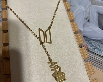 BTS & ARMY gold stainless steel necklace