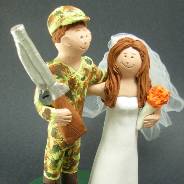 Camo Wedding Cake Topper Etsy