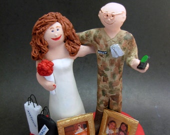 Army Groom Wedding Cake Topper, Soldier's Wedding Cake Topper, Military Wedding Cake Topper, Air Force/Navy and Army Wedding Cake Topper