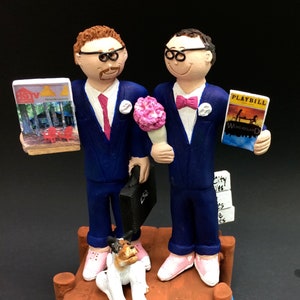 Toppers de gâteau de mariage de même sexe, Topper de gâteau de mariage gai, deux marié gâteau de mariage Topper - Topper de gâteau de mariage de Gay