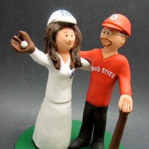 Ohio State Buckeyes Wedding Cake Topper,Yankees Bride Wedding Cake Topper,Chicago White Sox Wedding Anniversary Gift, Baseball Wedding Gift