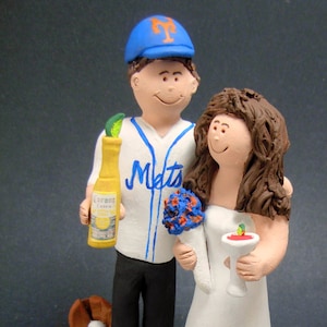 New York Mets Baseball Wedding Cake Topper, Baseball Team Wedding Cake Topper, Mets Jersey Wedding Cake Topper, Baseball Wedding CakeTopper