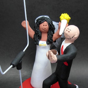 Interracial Wedding Cake Toppers, Mixed Race Wedding CakeTopper, BiRacial Wedding Figurine, Interracial Wedding Cake Statue, Biracial Statue