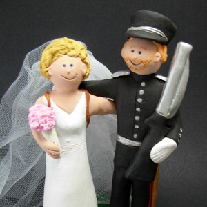 Military Dress Uniform Wedding Cake Topper, Soldier&#39;s Wedding Anniversary Present, Military Wedding Gift,  Air Force/Navy Wedding CakeTopper