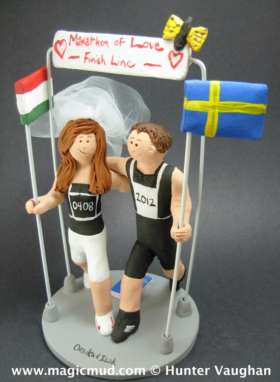 Marathon Runners Wedding Cake Toppers – CustomWeddingCakeToppers