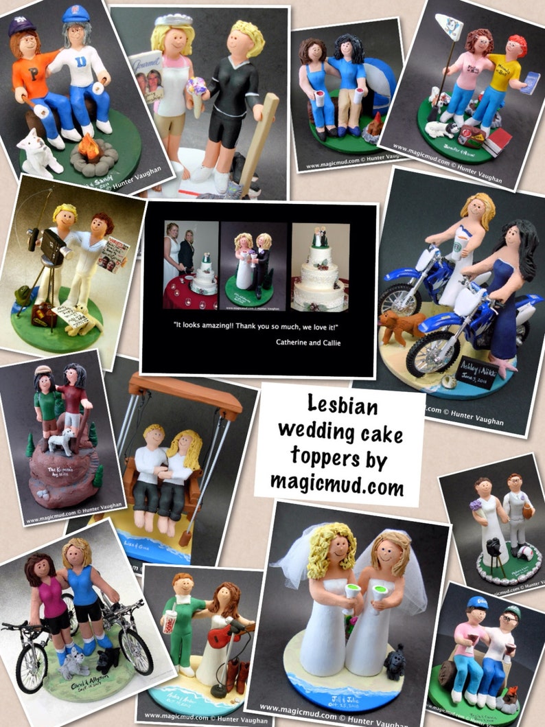 Gay Rainbow Flag Wedding Cake Topper, Same Sex Wedding Cake Topper, Gay