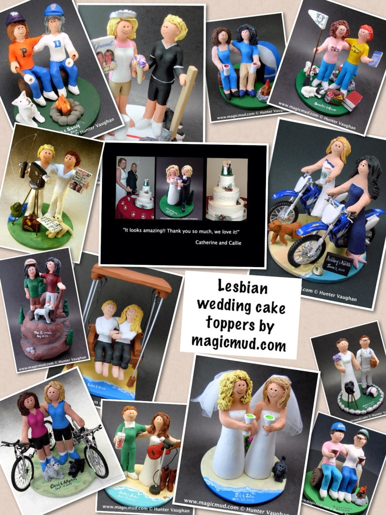 Gay African American Bride's Jump Broom Wedding Cake Topper, African American Lesbians Wedding Cake Topper, black lesbians wedding statue image 3