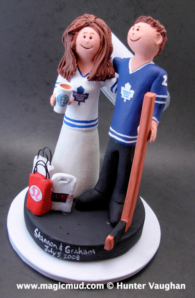Toronto Maple Leaf's Hockey Wedding Cake Topper Hockey Etsy