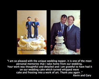Gay Wedding Cake Toppers custom made for same sex weddings!...handmade to order to your specifications. - Gays Wedding Cake Topper -