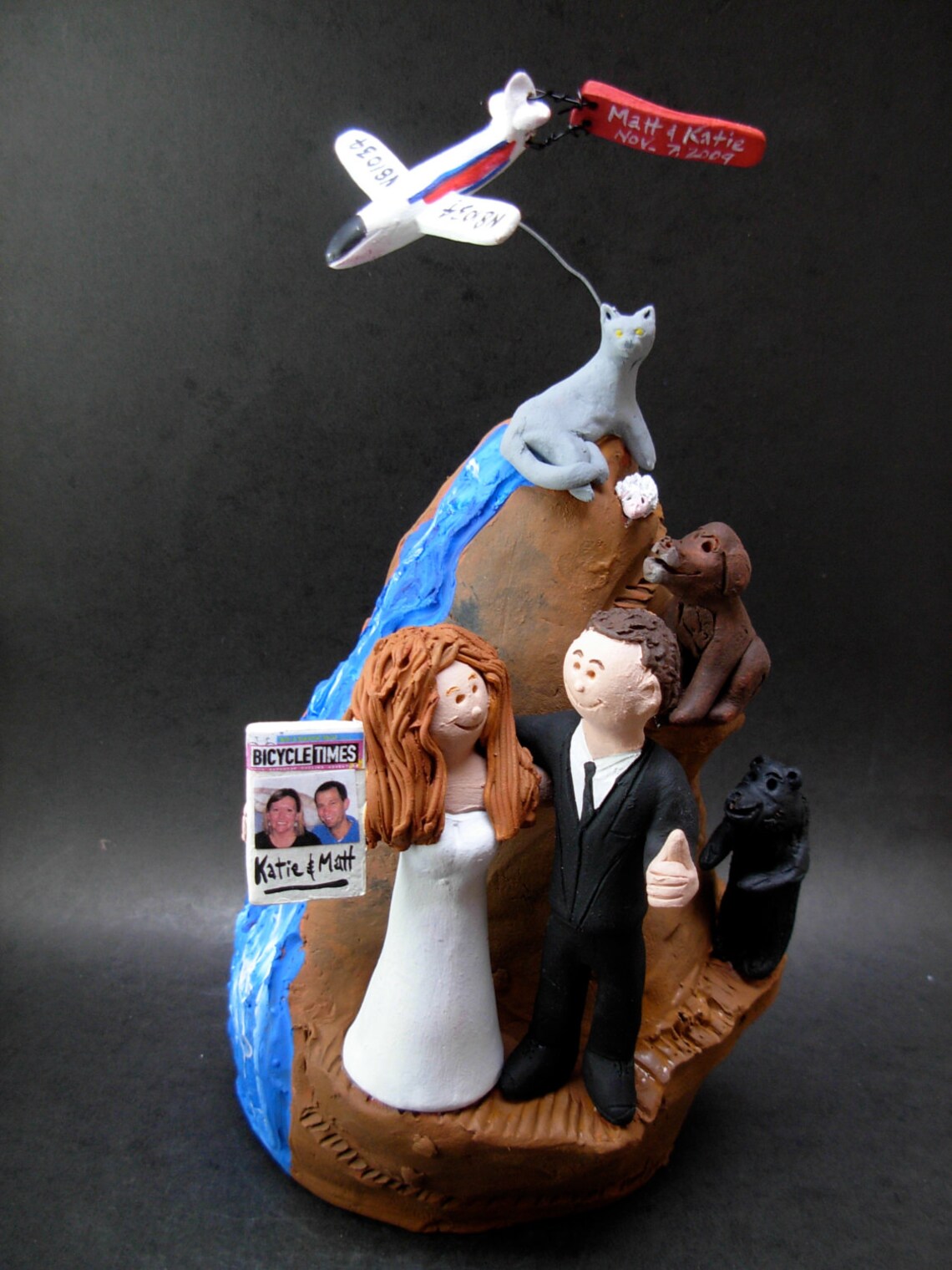 Mountain and Rock Climbers Wedding Cake Topper