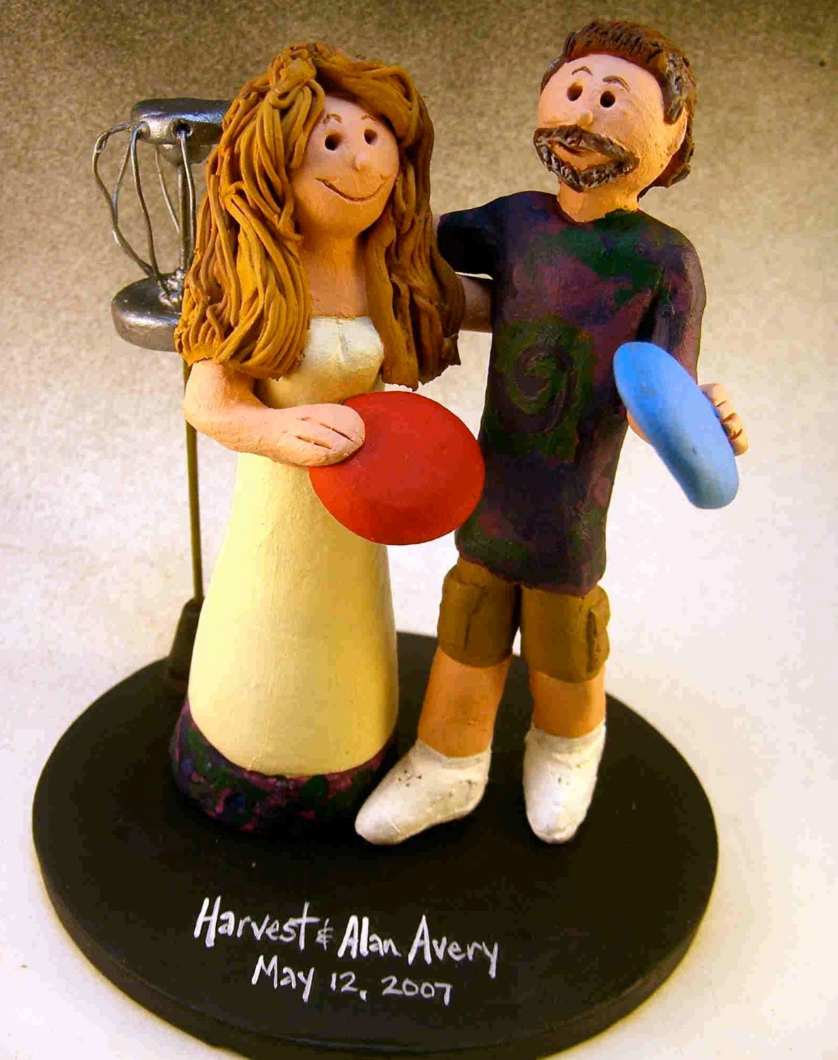 Disc Golf Wedding Cake Toppers Custom Made Frisbee Golf Etsy Nederland