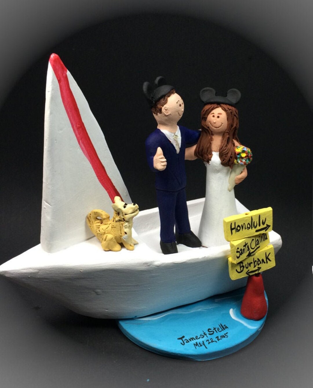 sailboat cake topper