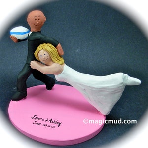 Interracial Wedding Cake Topper with Caucasian Bride, Interracial Wedding CakeTopper,Mixed Race Wedding CakeTopper,BiRacial Wedding Figurine
