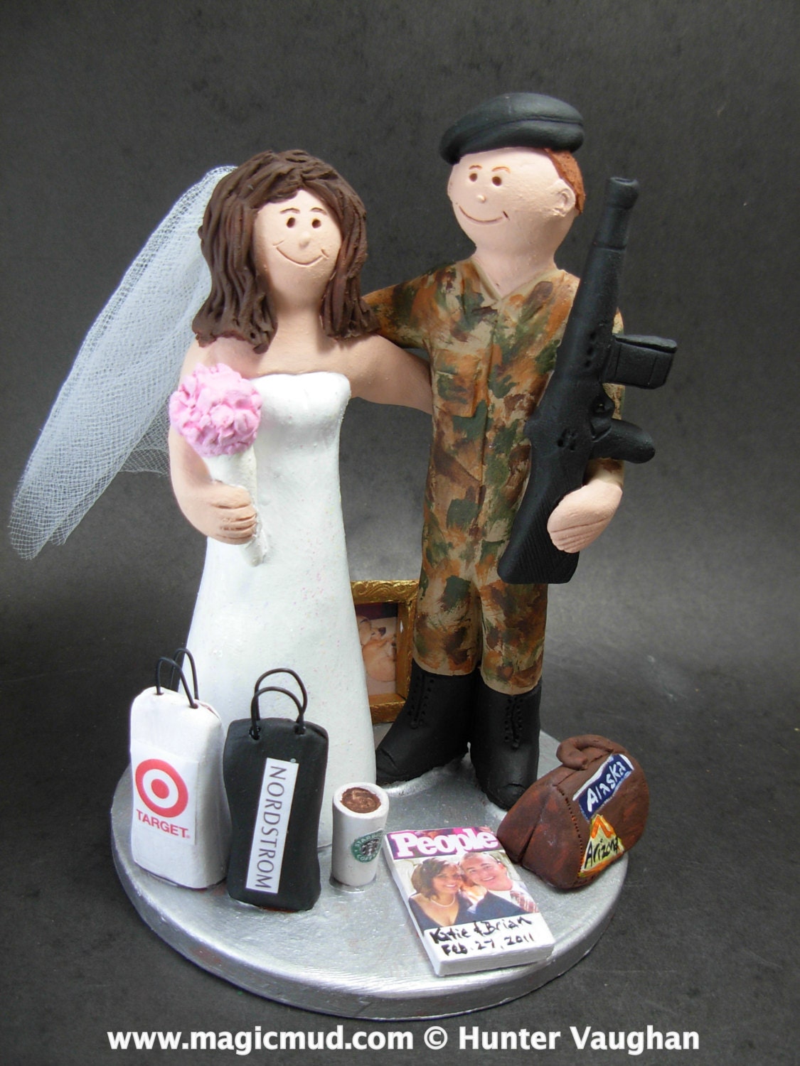 Marine's Wedding Cake Topper, Soldiers Wedding Cake Topper