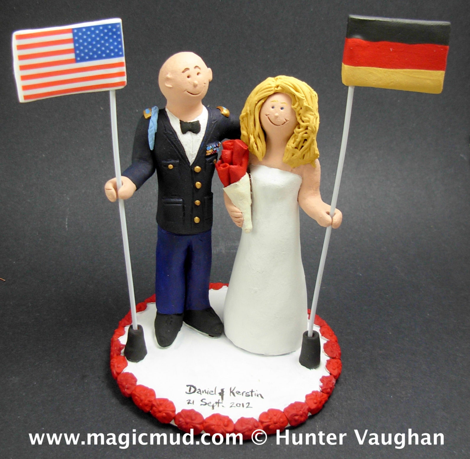 International Flags Wedding Cake Topper Canadian Flag Etsy
