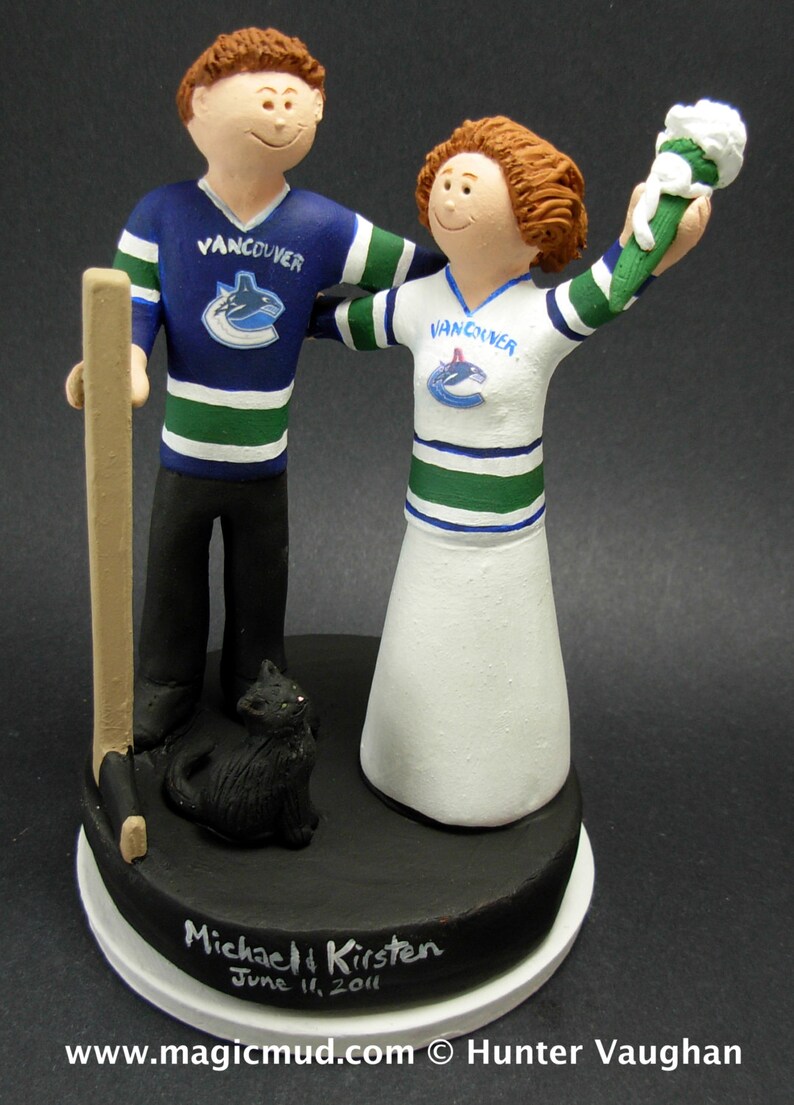 Vancouver Canucks Hockey Wedding Cake Topper Hockey Bride and Etsy Canada