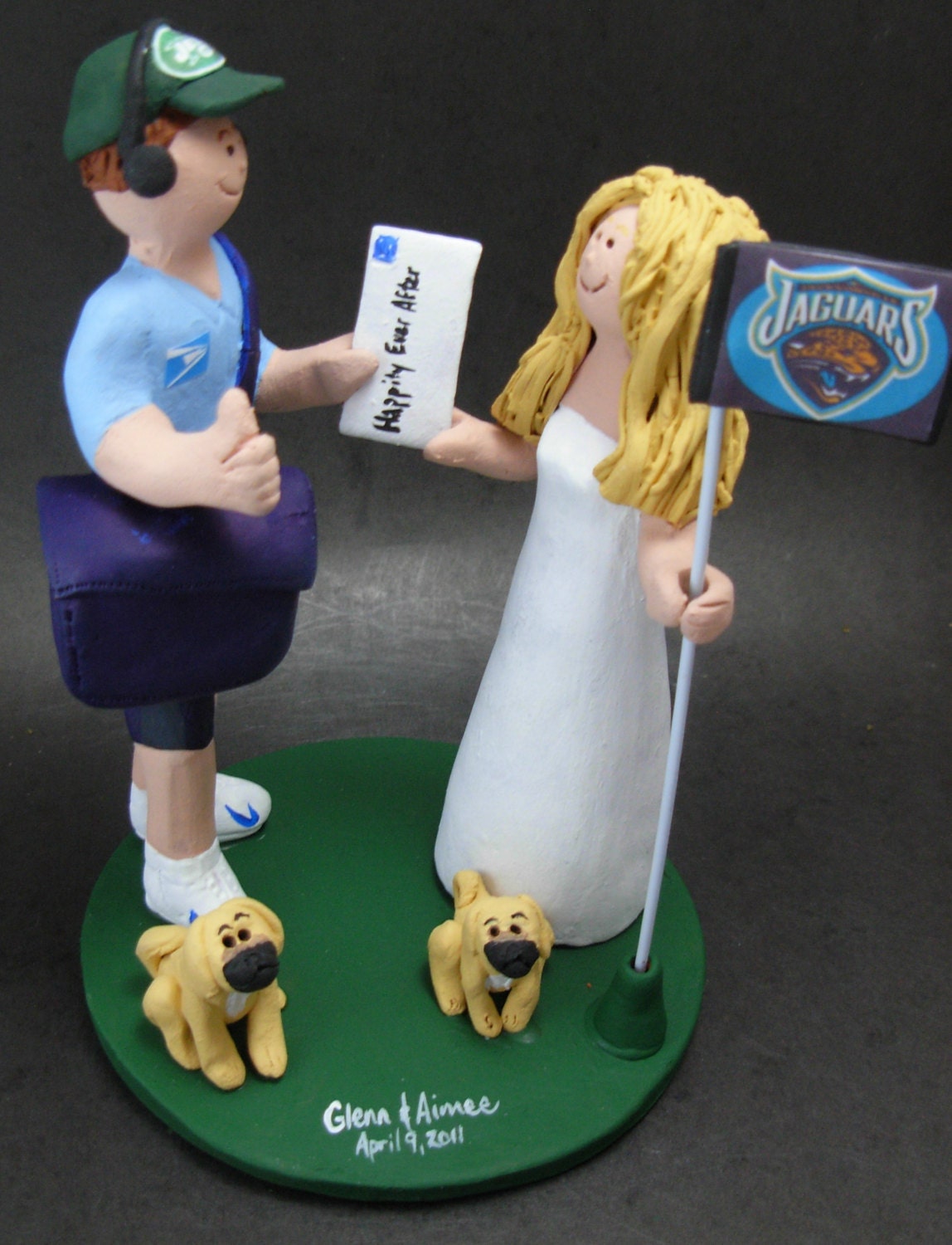 Mailman / Postman�s Wedding Cake Topper Custom Made