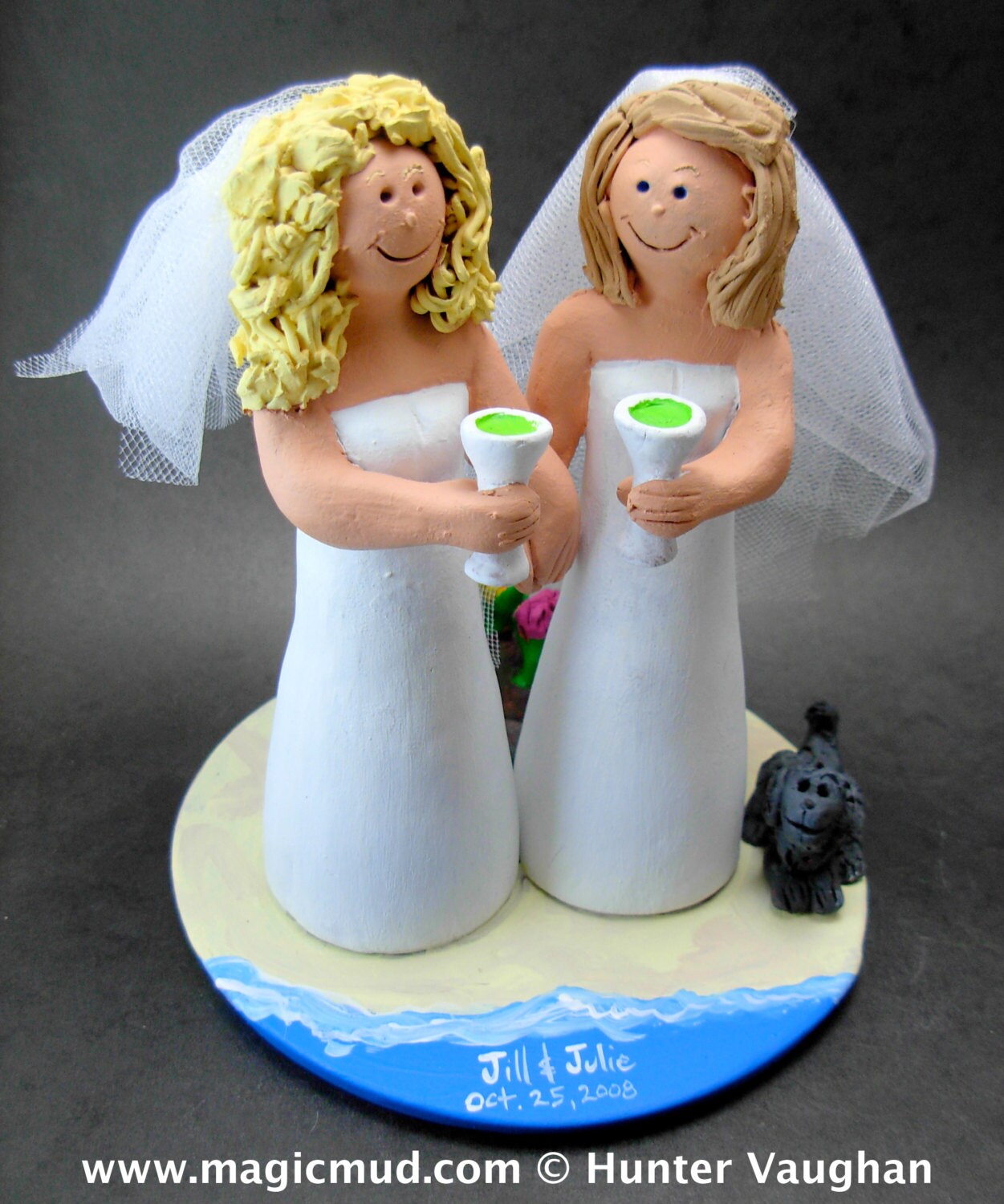 Lesbian Same Sex Or Two Brides Wedding Cake Topper