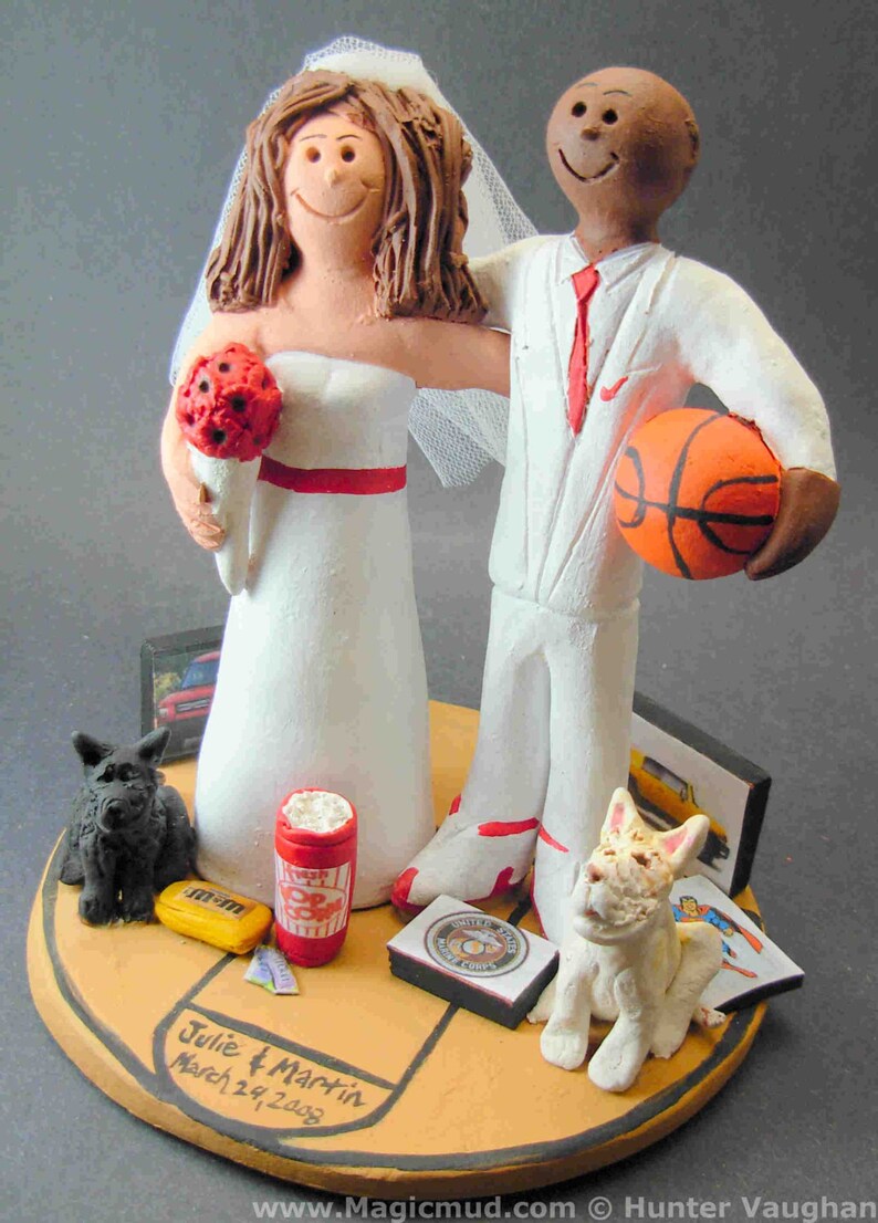 Mixed Race Interracial Wedding Cake Topper, Wedding Cake Topper for a
