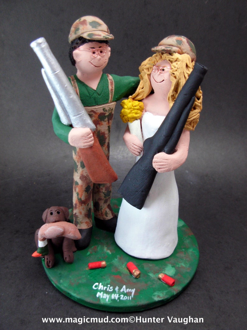 Redneck Wedding Cake Topper Camouflage Bride and Groom Etsy