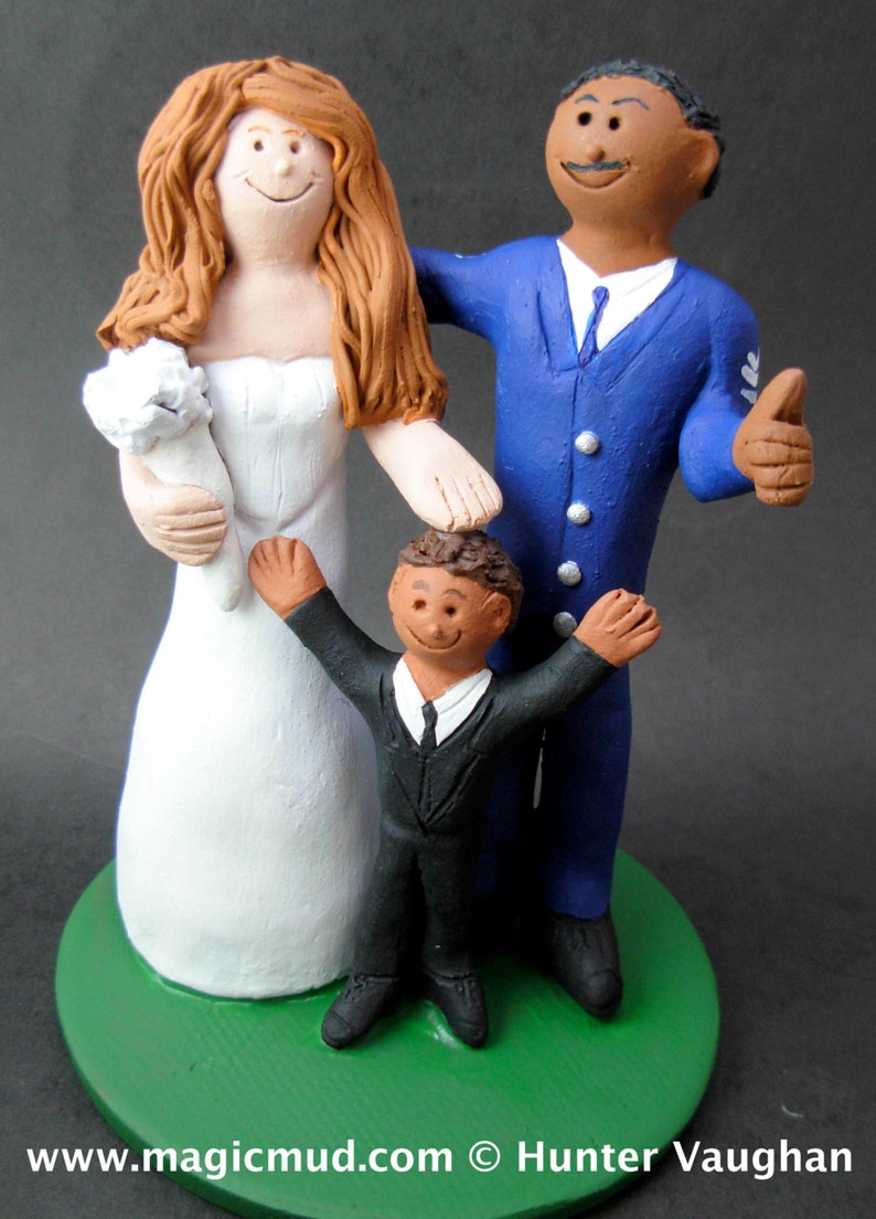 Mixed Race Interracial Wedding Cake Topper, Wedding Cake Topper for a