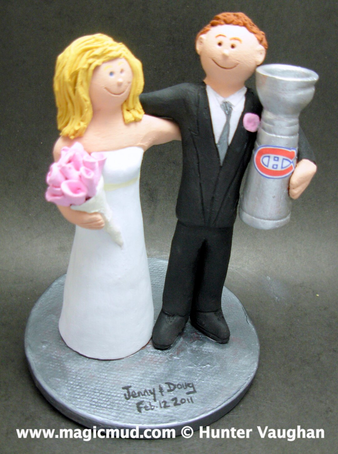 Montreal Canadians Hockey Wedding Cake Topper Hockey Bride Etsy