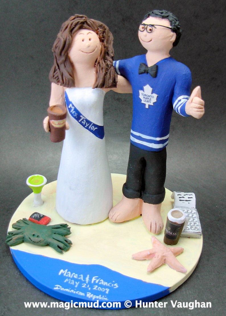Toronto Maple Leaf's Hockey Wedding Cake Topper Hockey Etsy Toronto Maple Leaf's Hockey Wedding Cake Topper Hockey Etsy