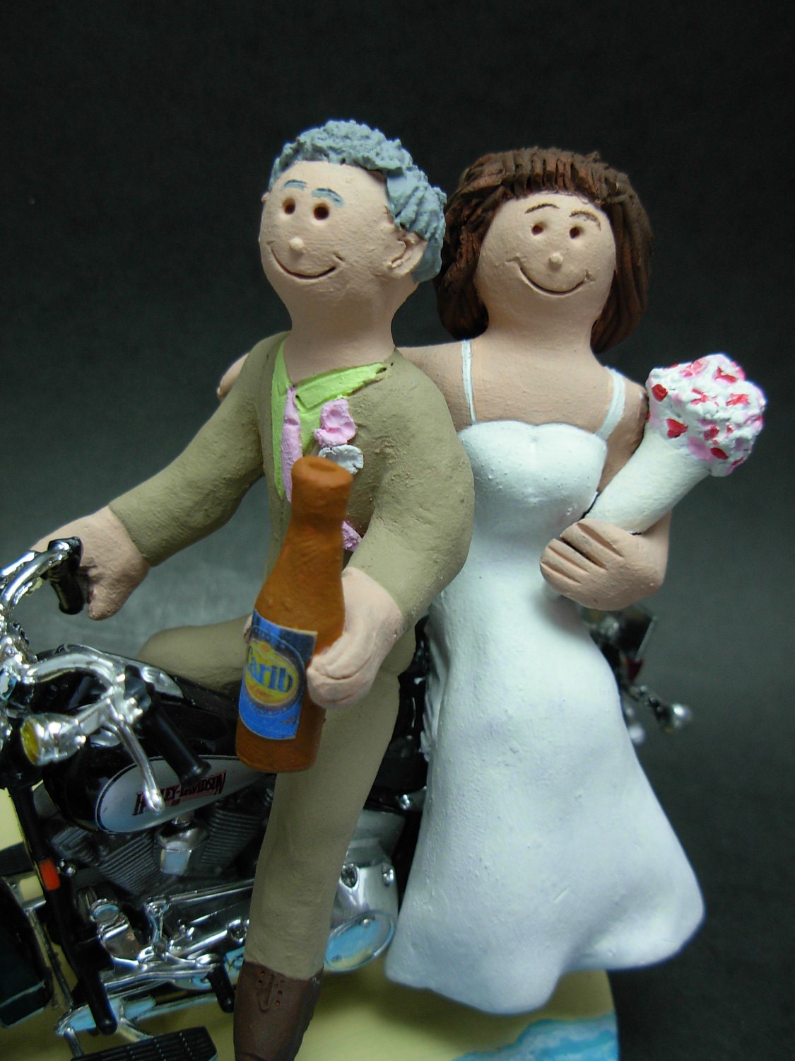 Custom Made Motorcycle Wedding Cake Topper - Dirt Bikers ...