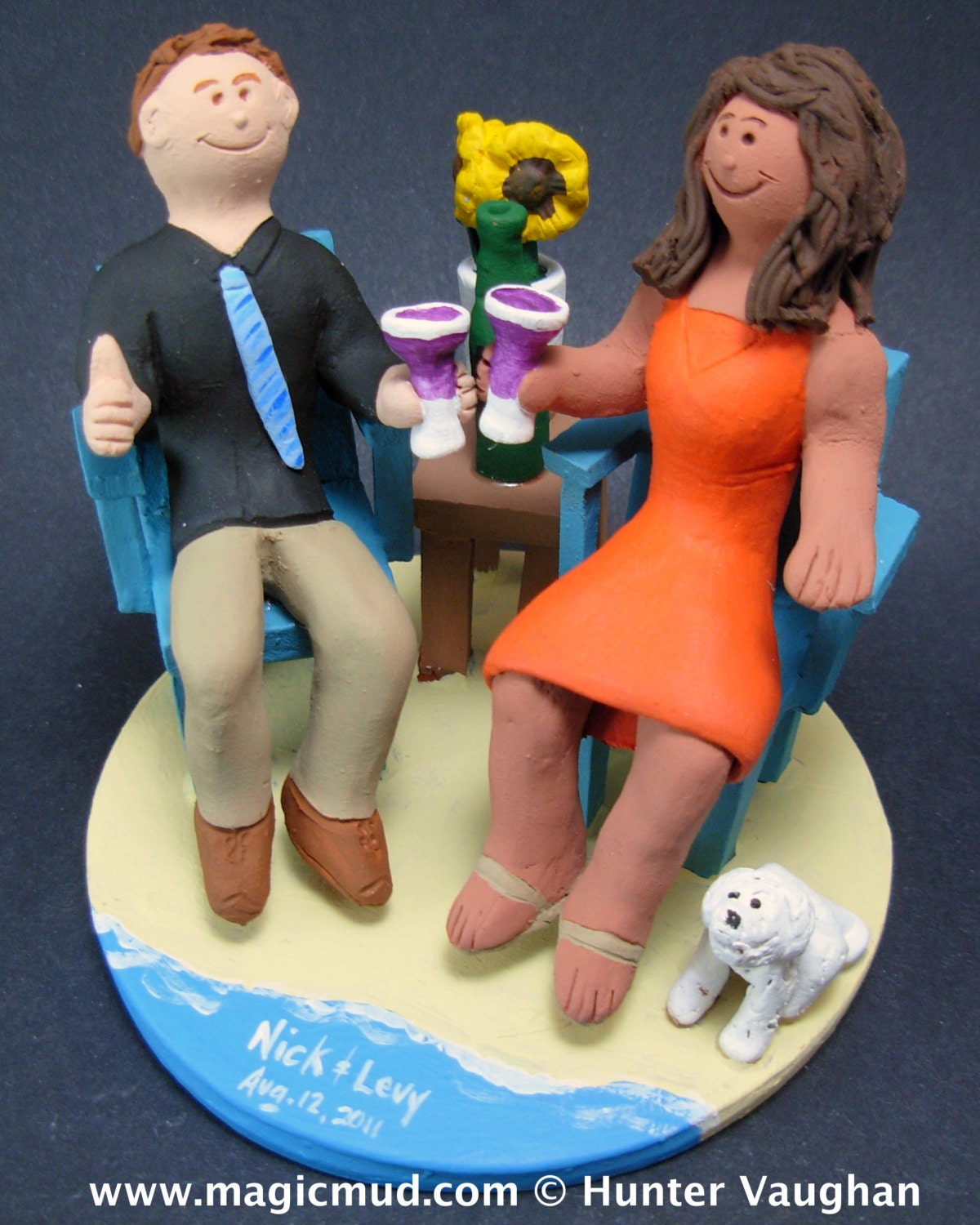 Mixed Race Interracial Wedding Cake Topper, Wedding Cake Topper for a