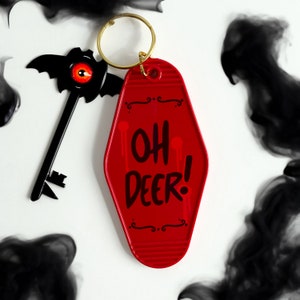 Oh Deer, Red Motel Keychain