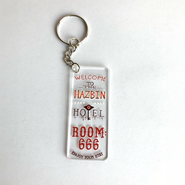 Acrylic Keyring Welcome to the Hazbin Hotel Room 666