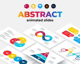 Abstract PowerPoint Template | Animated Infographic Presentations | Vector, Keynote and Google Slides | Light and Dark Version | 500 icons