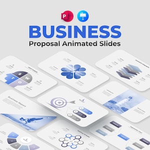 Zakelijke PowerPoint-presentatiesjabloon. Geanimeerde infographic-dia's. Keynote-sjabloon. Minimale schone zaken Sjablonen PowerPoint presentatie.