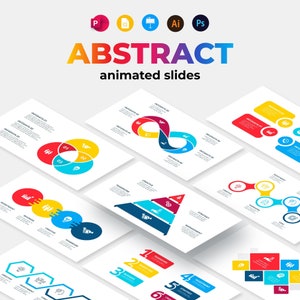 Abstract PowerPoint Template | Animated Infographic Presentations | Vector, Keynote and Google Slides | Light and Dark Version | 500 icons