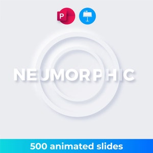 500 Neumorphic PowerPoint Templates | Animated Infographic | Editable Slides | Keynote and PowerPoint Templates | Light and Dark Version