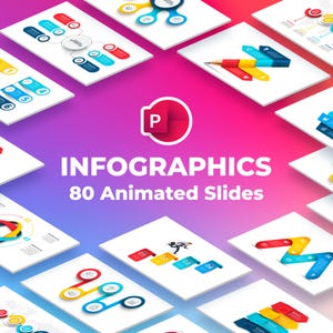 Geanimeerde PowerPoint-presentatiesjabloon | Infografische dia's | Zakelijke marketing | 500 pictogrammen