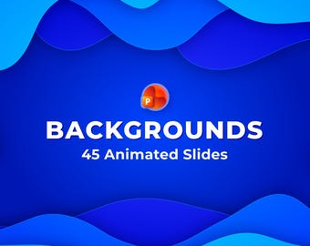 Animated Backgrounds PowerPoint Templates, Gradient Glassmorphism, Liquid Shapes, 45 Animated Editable Slides