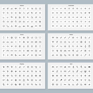1500 Icons Pack. Canva Editable Icons. Icons Bundle. SVG Bundle Outline Icons. Icons PPT. Commercial use. Black and white SVG. Clipart svg. image 6
