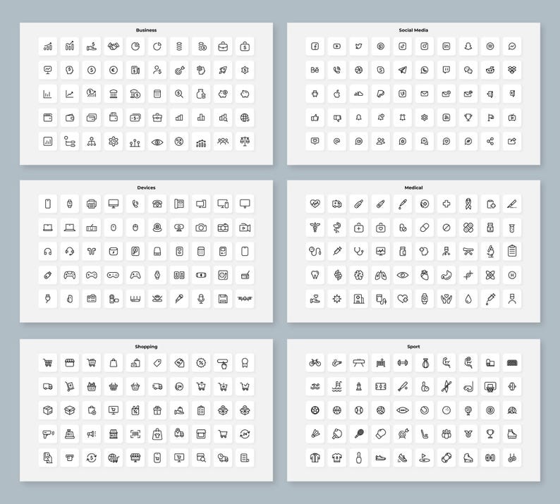 1500 Icons Pack. Canva Editable Icons. Icons Bundle. SVG Bundle Outline Icons. Icons PPT. Commercial use. Black and white SVG. Clipart svg. image 6