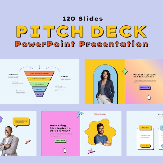 Animated Pitch Deck PowerPoint Template, Investor Presentation (120 Slides)