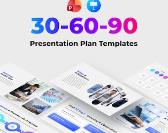 30-60-90 Day Plan Presentation Template, Animated Slides (PowerPoint & Keynote)