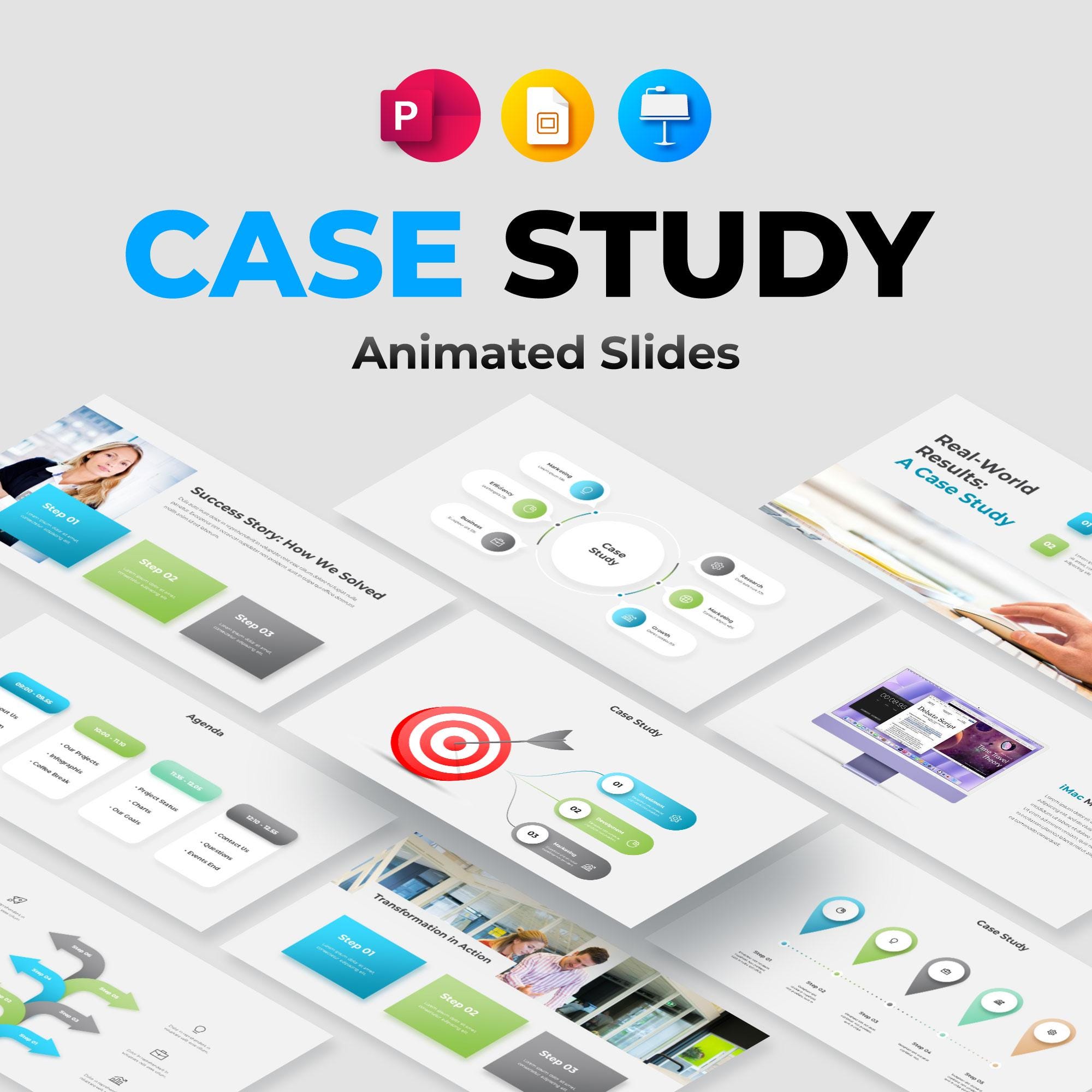 Case Study Animated Presentation Template (powerpoint, Keynote, Google ...