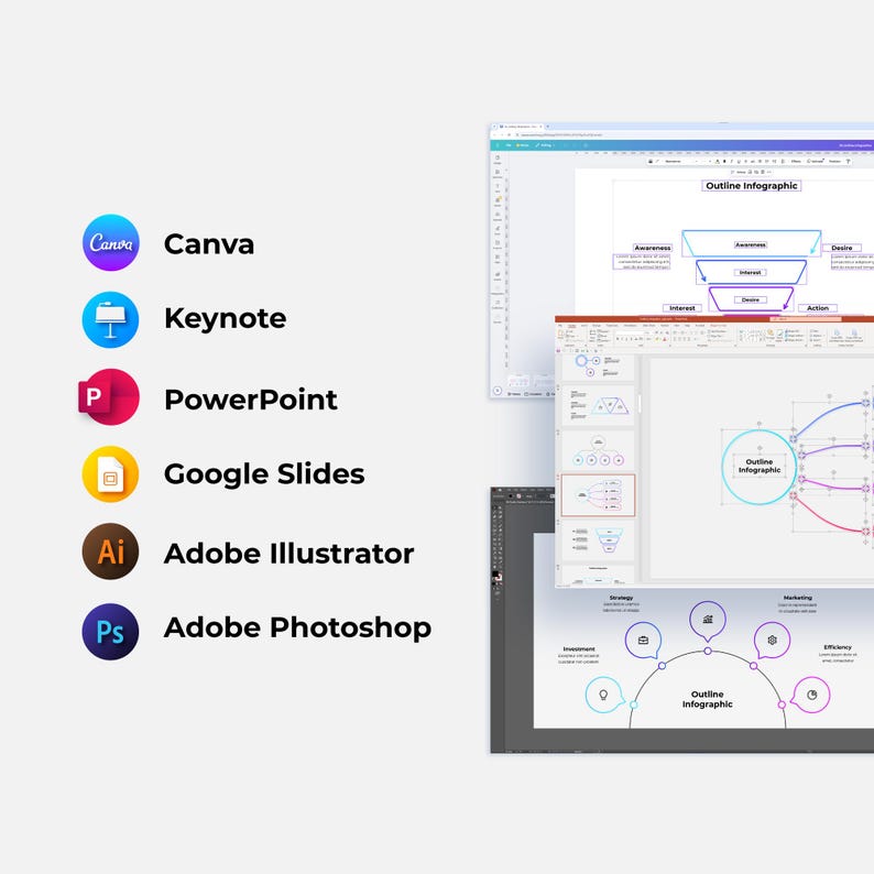 Animated Outline Infographic Templates: Canva, Powerpoint, Google ...