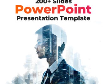 Modelo de PowerPoint para negócios, mais de 230 slides animados para apresentação, apresentação de propostas, infográficos, estratégia, cronograma e roteiro.