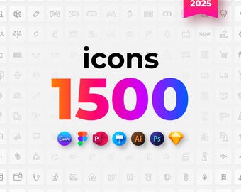 1500 Icons Pack. Canva Editable Icons. Icons Bundle. SVG Bundle Outline Icons. Icons PPT. Commercial use. Black and white SVG. Clipart svg.