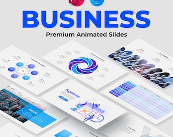 Modelo de PowerPoint animado para negócios, apresentação corporativa