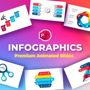 Animated PowerPoint Infographics Template | Modern Presentation Slides | Business & Marketing Animation PPT  | 500 icons