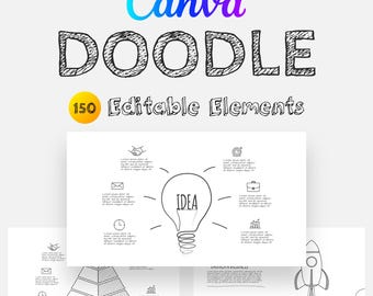 Canva Doodle Infographics Template | Editable Presentation Slides