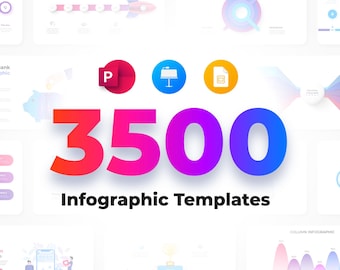 3500 Animated Slides PowerPoint Bundle | Infographic Diagrams, Maps and Excel Charts | Doodle, Neumorphic and Glassmorphic Style, 2250 Icons