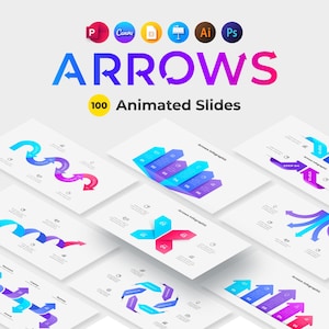 Animated PowerPoint Presentation. Arrows Infographics Template. Canva Template. Keynote Template. Google Slides Template. Business Processes